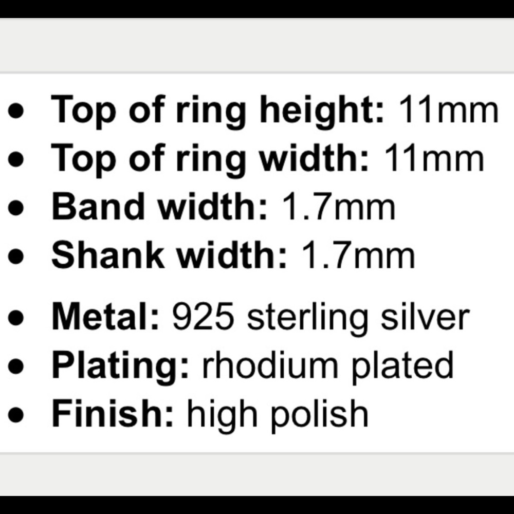 925 Sterling Silver Heart Ring - Picture 8 of 8